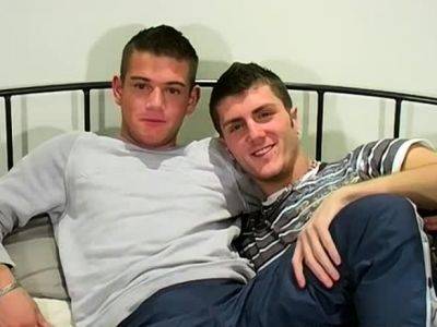 Naughty British gays Adam Jamieson and Aiden anal breed - drtuber.com - Britain